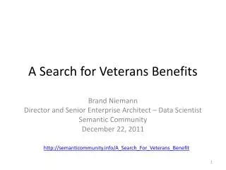 A Search for Veterans Benefits