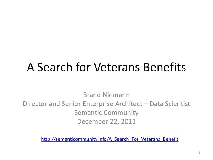 a search for veterans benefits
