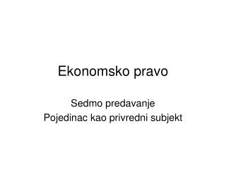 ekonomsko pravo