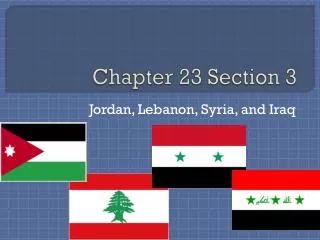 Chapter 23 Section 3