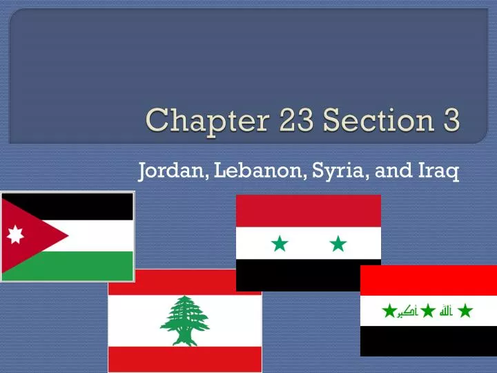 chapter 23 section 3