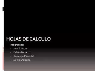 hojas de calculo