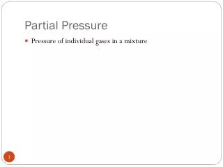 partial pressure