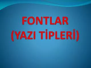 fontlar yazi t pler