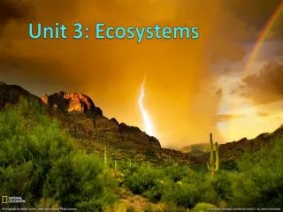 Unit 3: Ecosystems