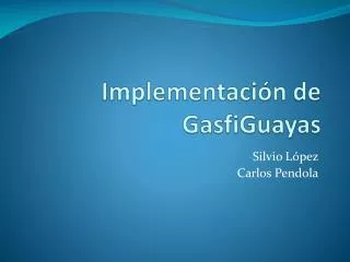 implementaci n de gasfiguayas