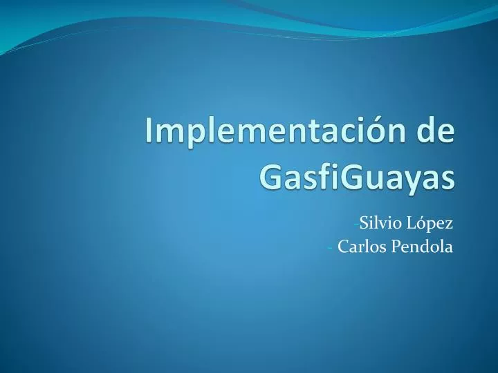 implementaci n de gasfiguayas