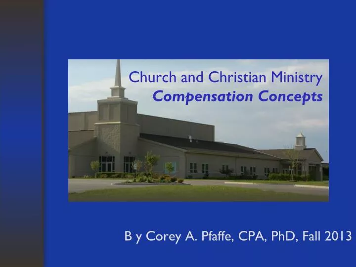 church and christian ministry compensation concepts