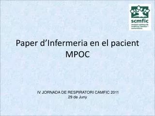 paper d infermeria en el pacient mpoc