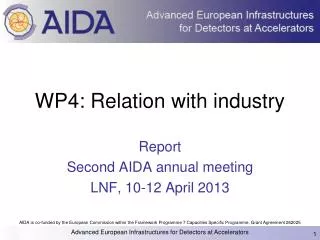 WP4: Relation with industry