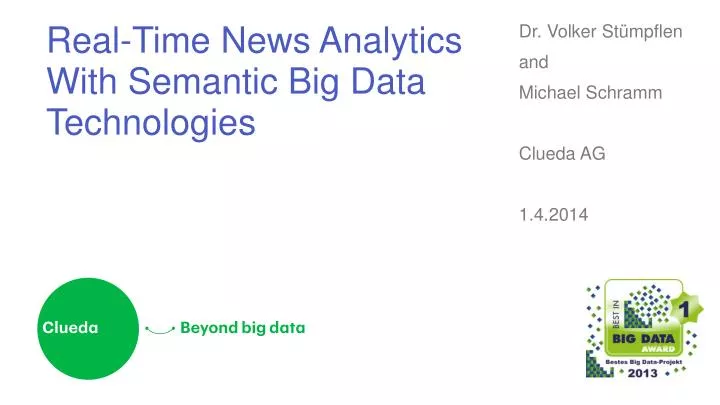 real time news analytics with semantic big data technologies