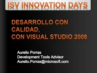 desarrollo con calidad con visual studio 2008