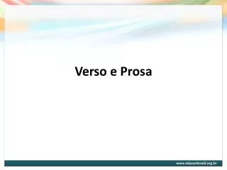 verso e prosa