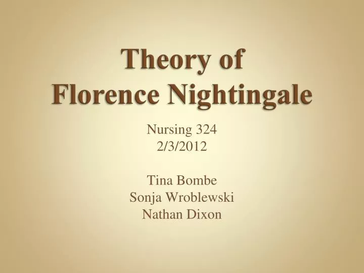 theory of florence nightingale