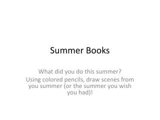 Summer Books