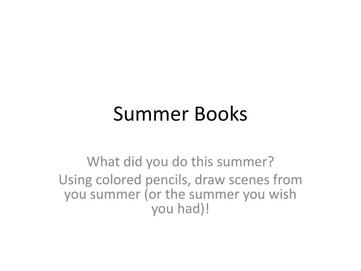 summer books