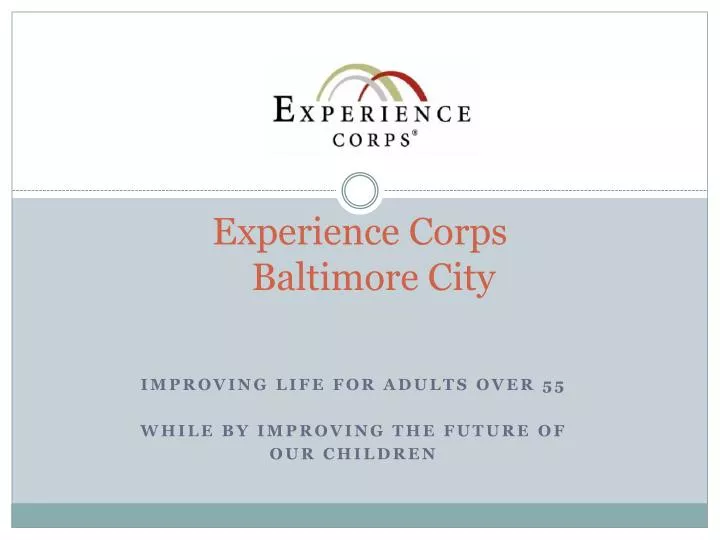 experience corps baltimore city