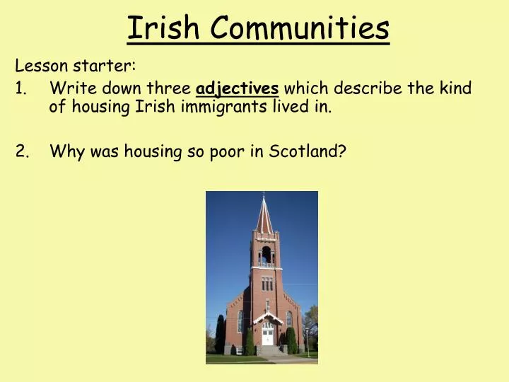 irish communities