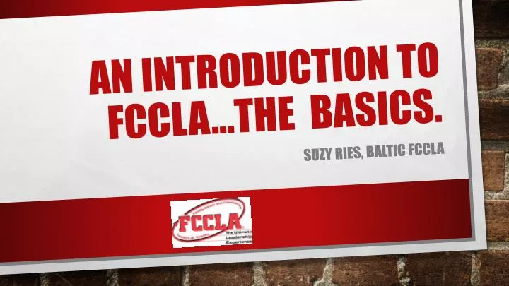 an introduction to fccla the basics