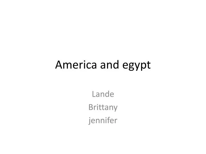 america and egypt