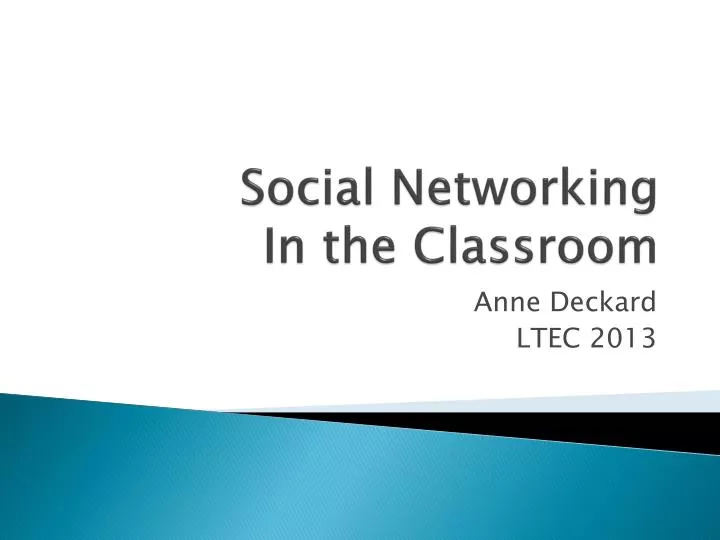 social networking in the classroom