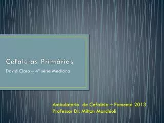 cefaleias prim rias