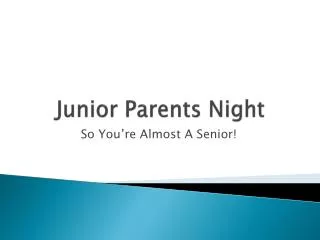 Junior Parents Night