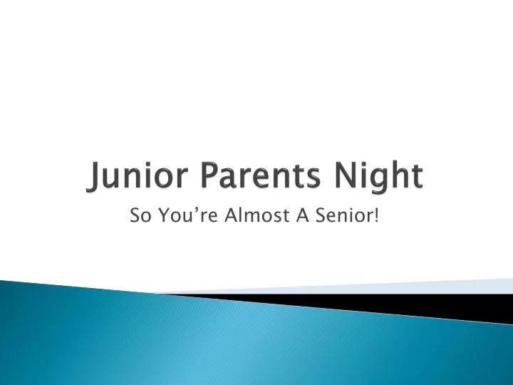 junior parents night