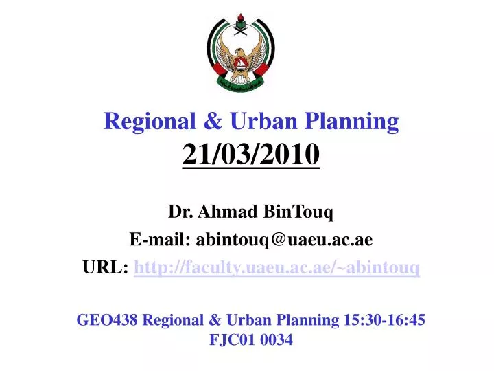 regional urban planning 21 03 2010
