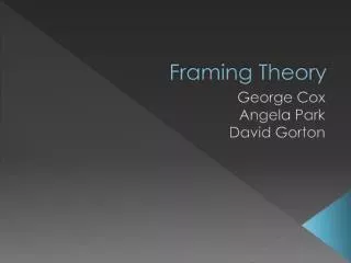Framing Theory