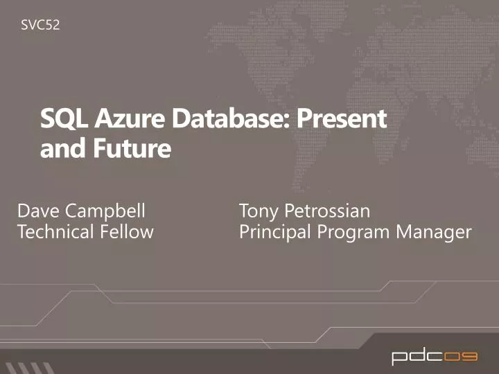 sql azure database present and future