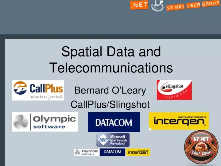 spatial data and telecommunications