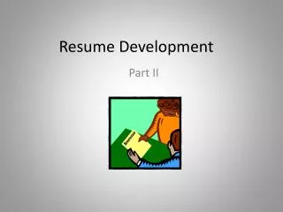 Resume Development