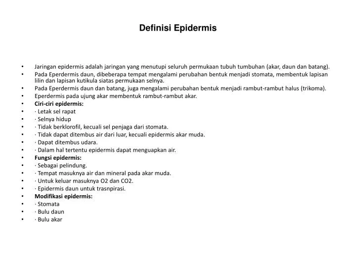 definisi epidermis