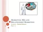 Marketing Mix and Relationship Marketing