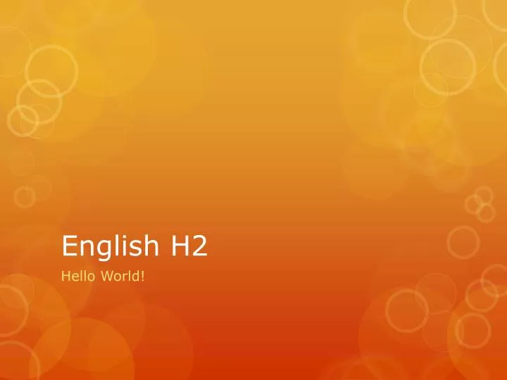 english h2
