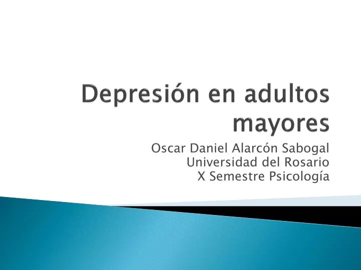 depresi n en adultos mayores