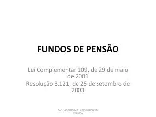 fundos de pens o