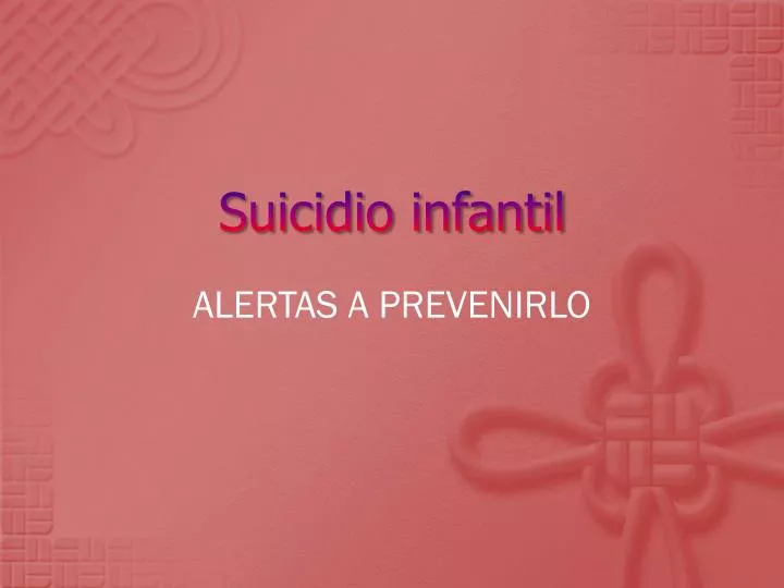 suicidio infantil