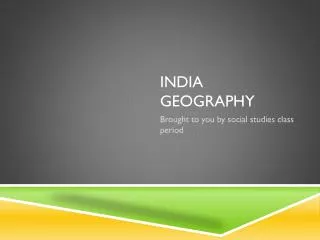 India Geography