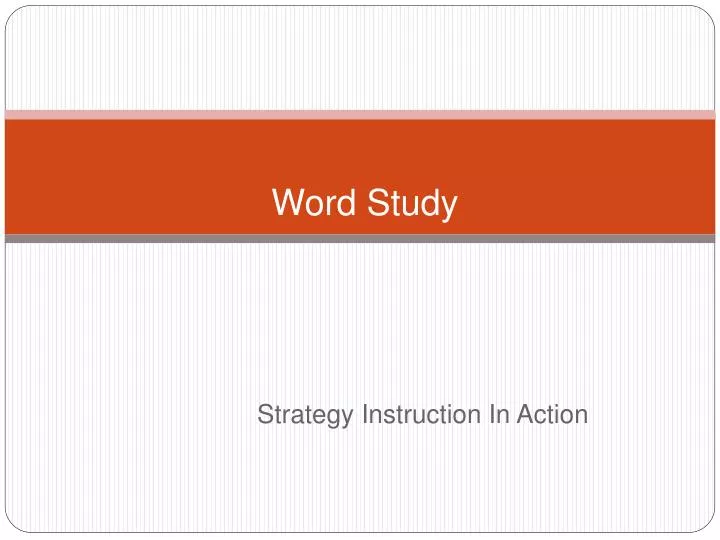 word study