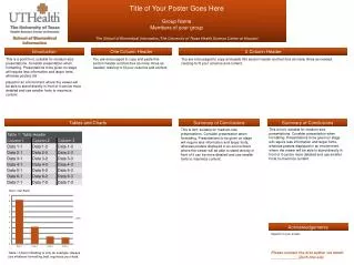 Tables and Charts