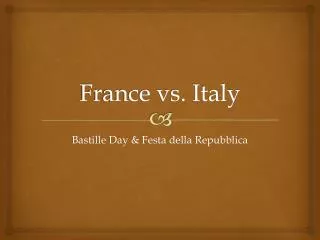 France vs. Italy