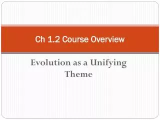 Ch 1.2 Course Overview