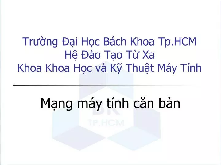 tr ng i h c b ch khoa tp hcm h o t o t xa khoa khoa h c v k thu t m y t nh