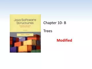 Chapter 10- B Trees