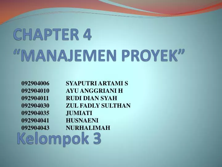 chapter 4 manajemen proyek