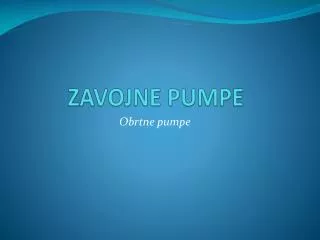 zavojne pumpe