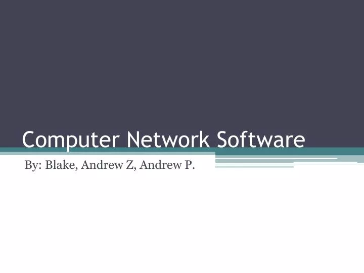 computer network software