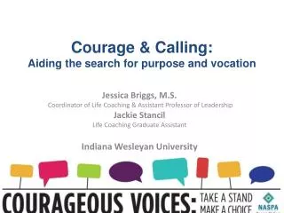 Courage &amp; Calling: Aiding the search for purpose and vocation